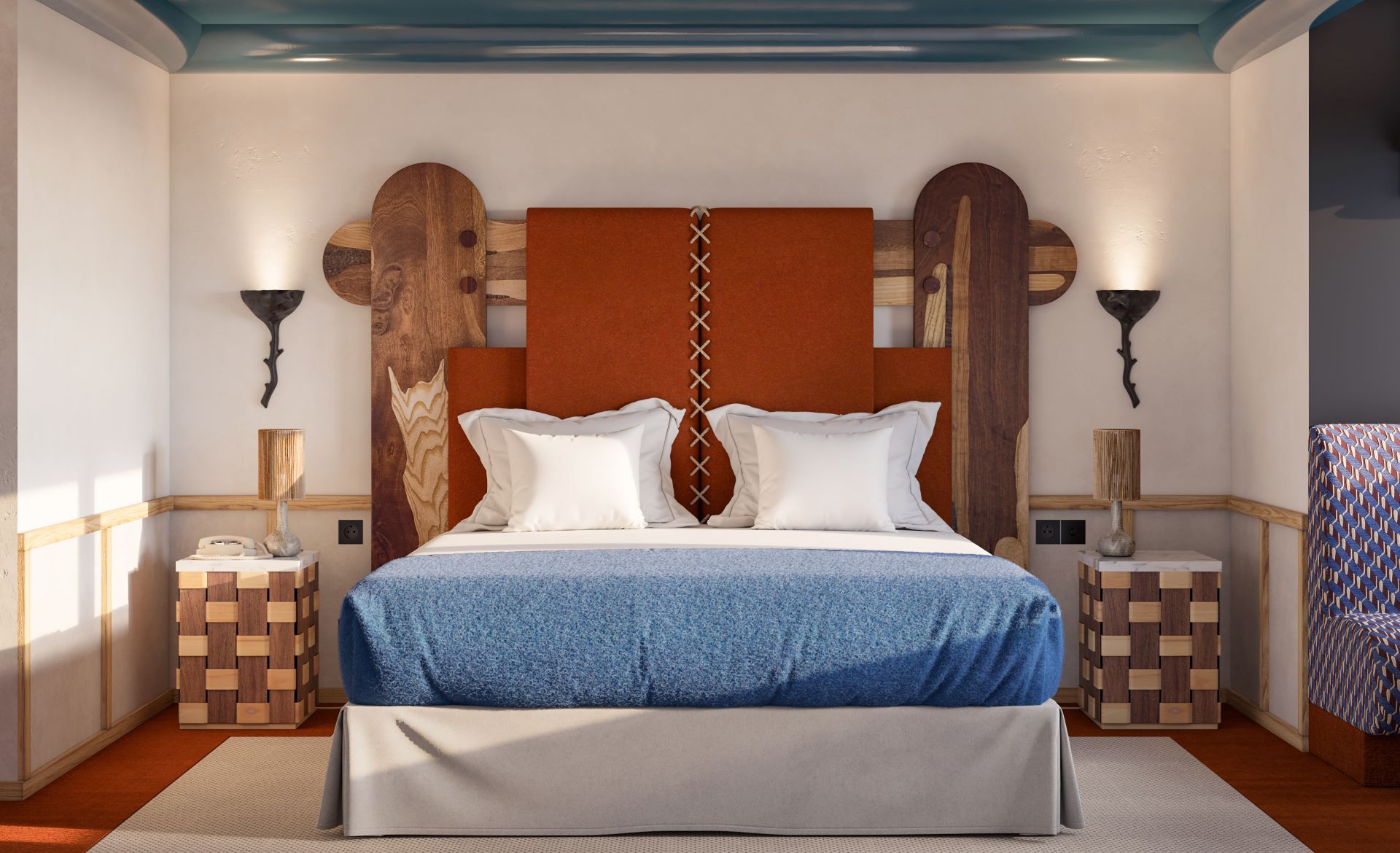 Standard Room rendering of Experimental Chalet, Val d'Isère