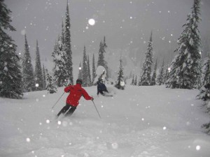 Daily Mail Ski & Snowboard Magazine Reader Holiday Greg and Leigh power through the powder