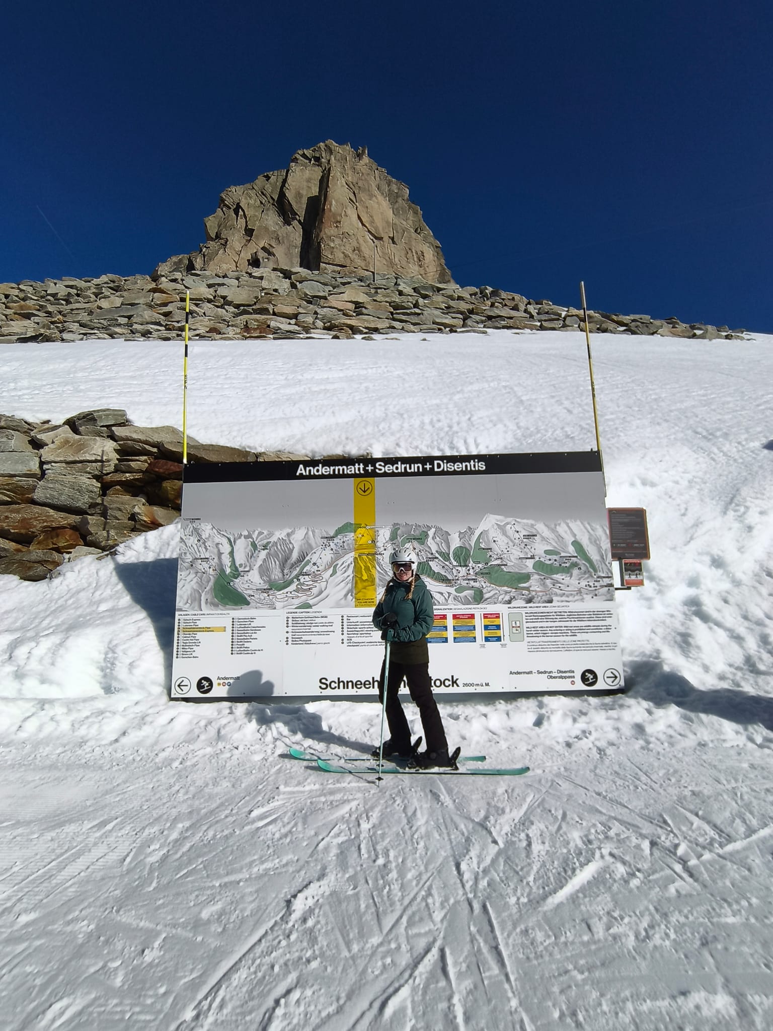 Skiing in Andermatt Switzerland with seamless peak to peak connections